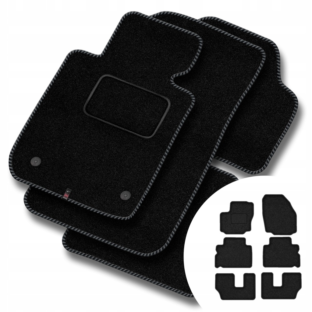 Velurové koberce Streak pro Ford Galaxy II 2006-2015 7 osob