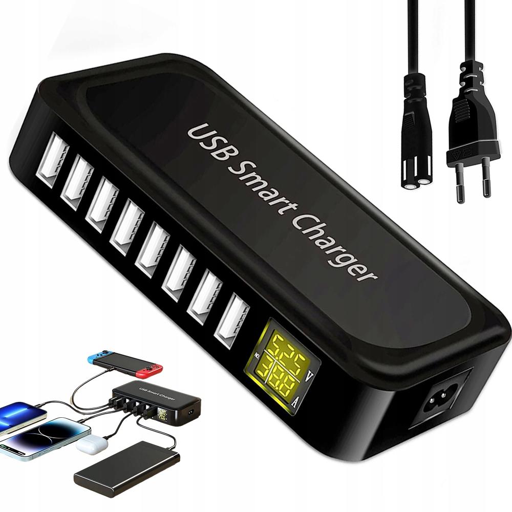 Usb Nabíječka Pro Apple, Iphone, Kindle 8-PORTOVÁ