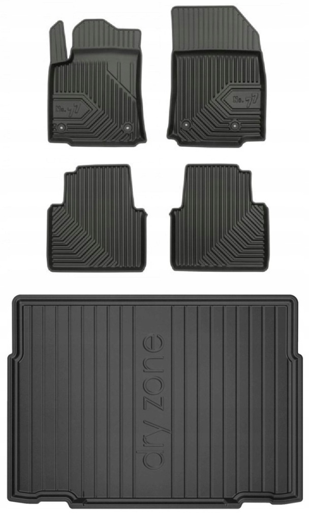 Set 77 Gumové koberce a rohože Citroen C3 Aircross od 2017- d
