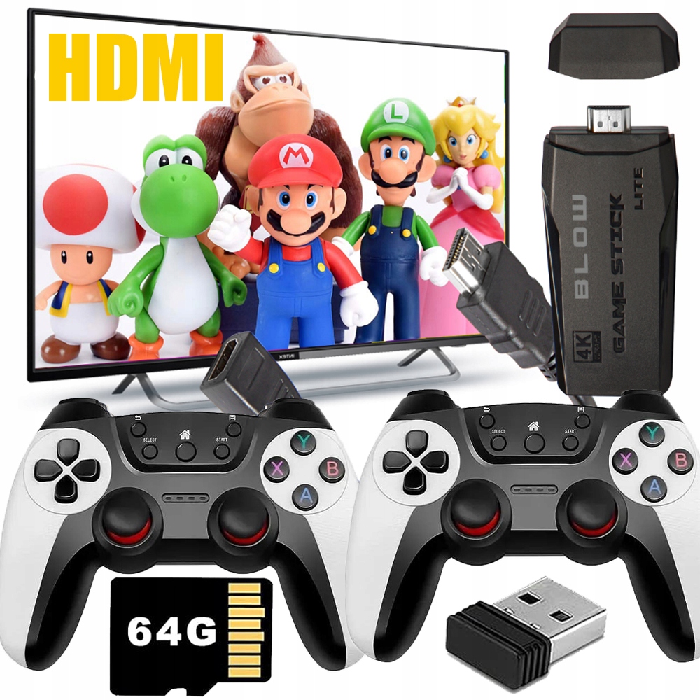 Hra Konzole Hdmi Game Box Emulátor Tv 2 Ovladače Pod Televizor Pro Děti