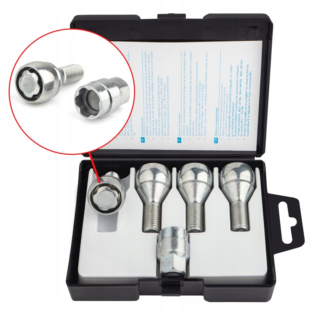 Bezpečnostní šrouby M12x1.5x24 mm Bmw Mini Opel Renault Suzuki Fiat Saab