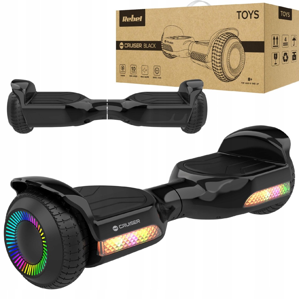 Elektrická skateboardová deska Hoverboard 6,5" Led Rebel pro dospělé děti
