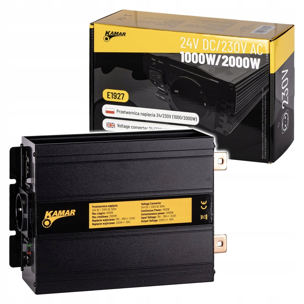 Měnič Napětí napětí 24/230V (1000/2000W)