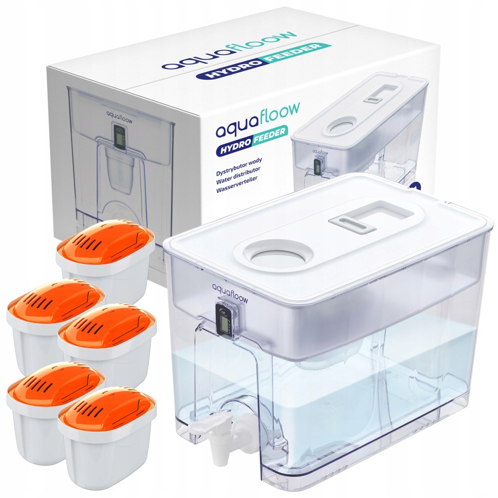 Velký rozvaděč vody XL AquaFloow Hydrofeeder 5x filtr na tvrdou vodu