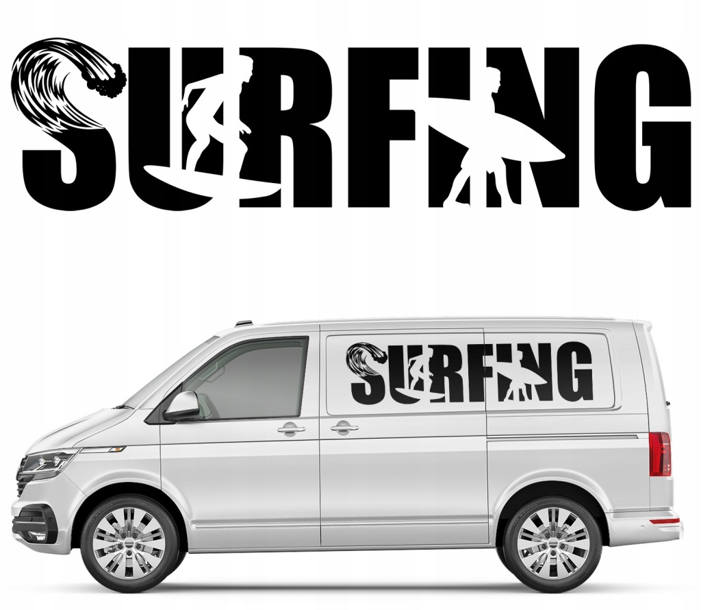 1x Samolepka na auto Motiv Surfing 42x167 cm