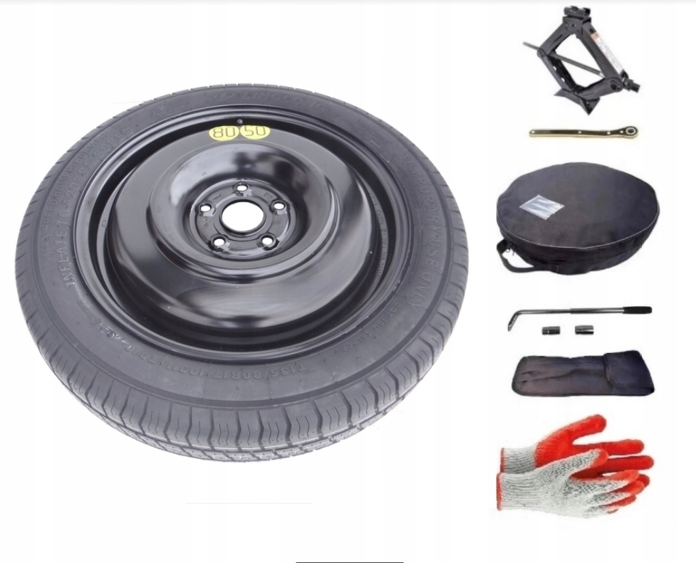 Dojezdové kolo Toyota C-hr I 135/80R17+SADA
