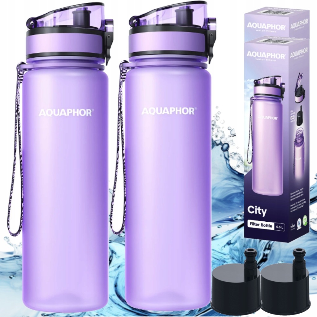 Láhev filtrační vložka Aquaphor City levandulová 0,5 l 2 kusy
