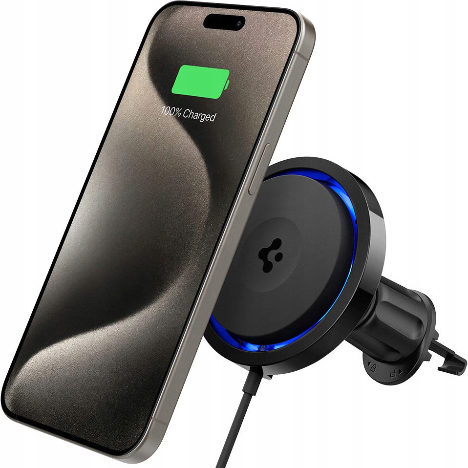 Držák do auta na mřížku ventilace, Spigen ITS13WC pro MagSafe na telefon