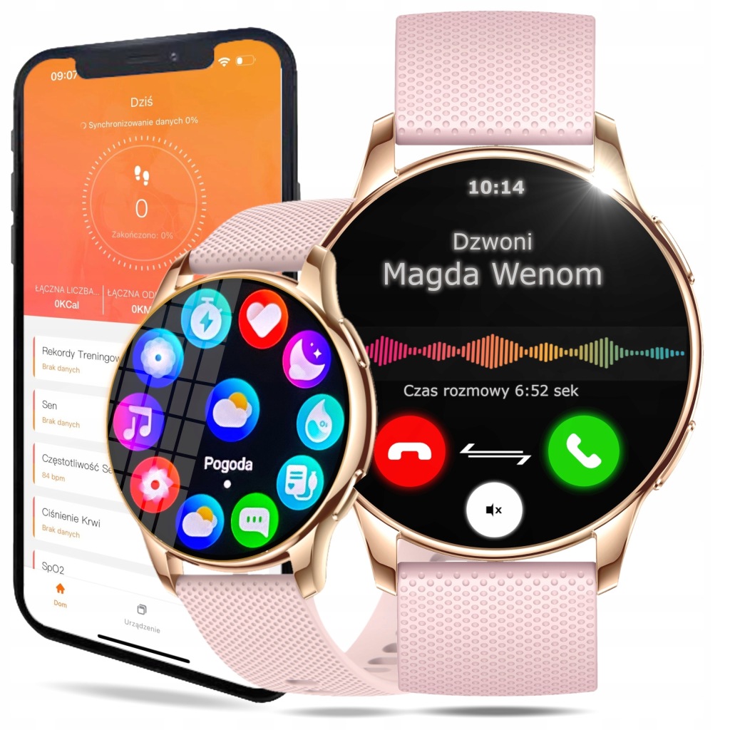 Chytré Hodinky Dámské Elegantní Hovory Tlak Menu Pl Amoled