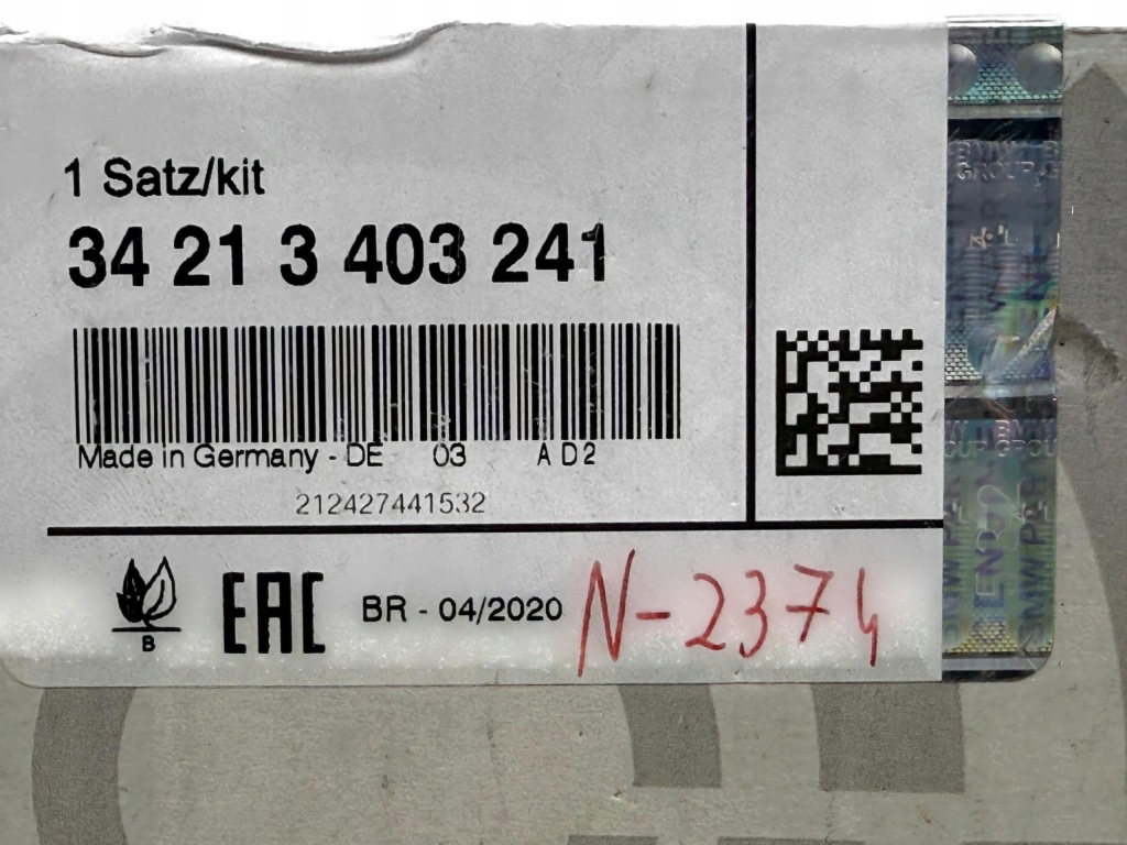 Bmw X3 E83 E83 Lci Klocki Hamulcowe Bezazbestowe Tył OE 34213403241 3403241 — zdjęcie 4