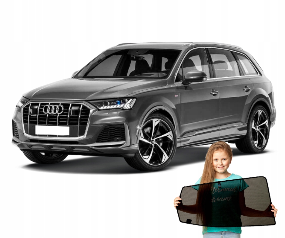 Záclony Rolety Kryty Dedikované na magnety pro Audi Q7 II 2 od roku 2015-