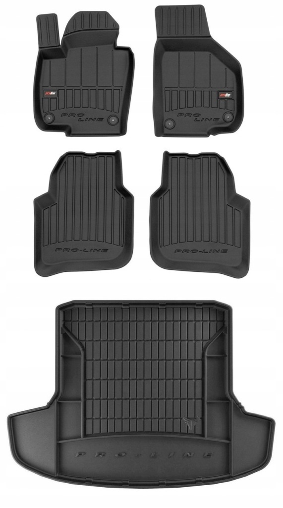 Set 3D gumové rohože Škoda Superb 2 Kombi 2009-2015 zw