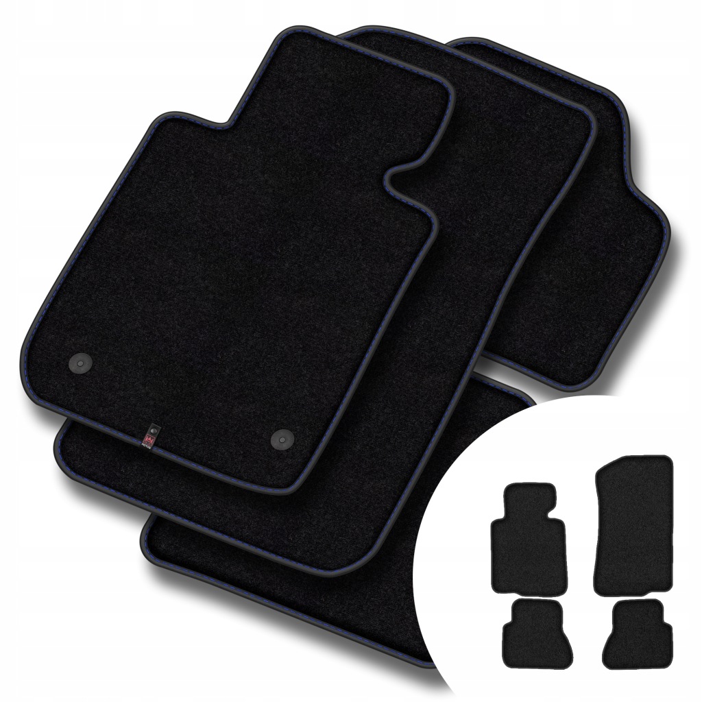 Prémiové velurové koberce pro Bmw řady 3 E46 1998-2001 Coupe, Cabrio