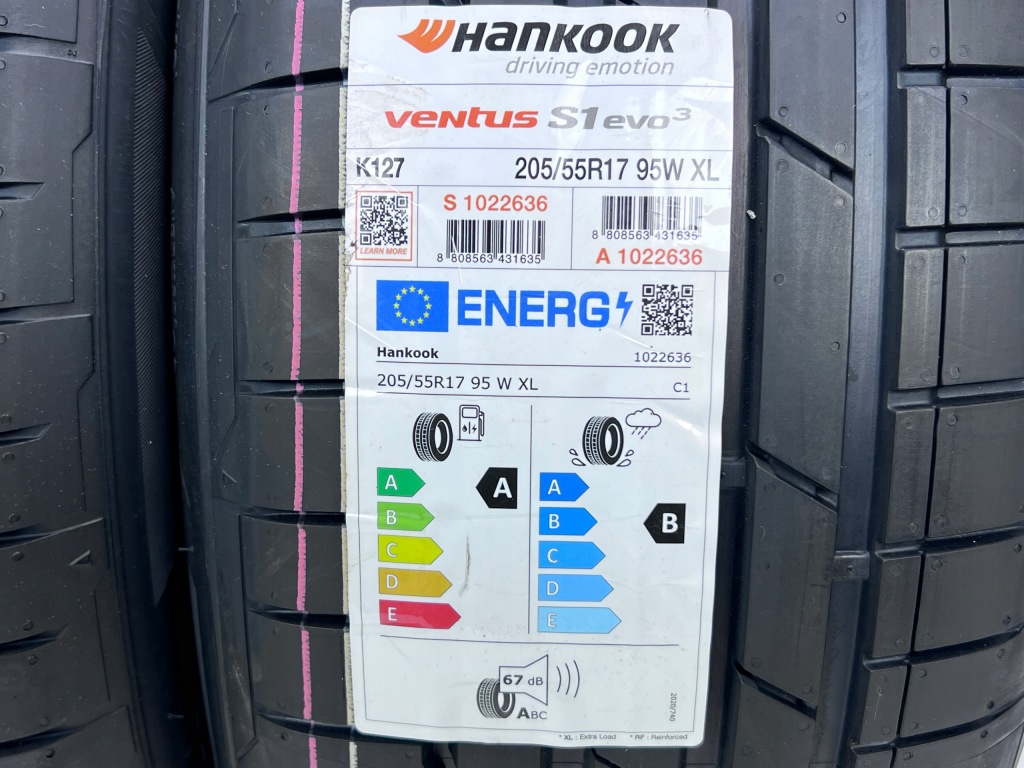 2x Opony Letnie 205/55 R17 Hankook Ventus S1Evo 3 95W XL * Nowe — zdjęcie 2