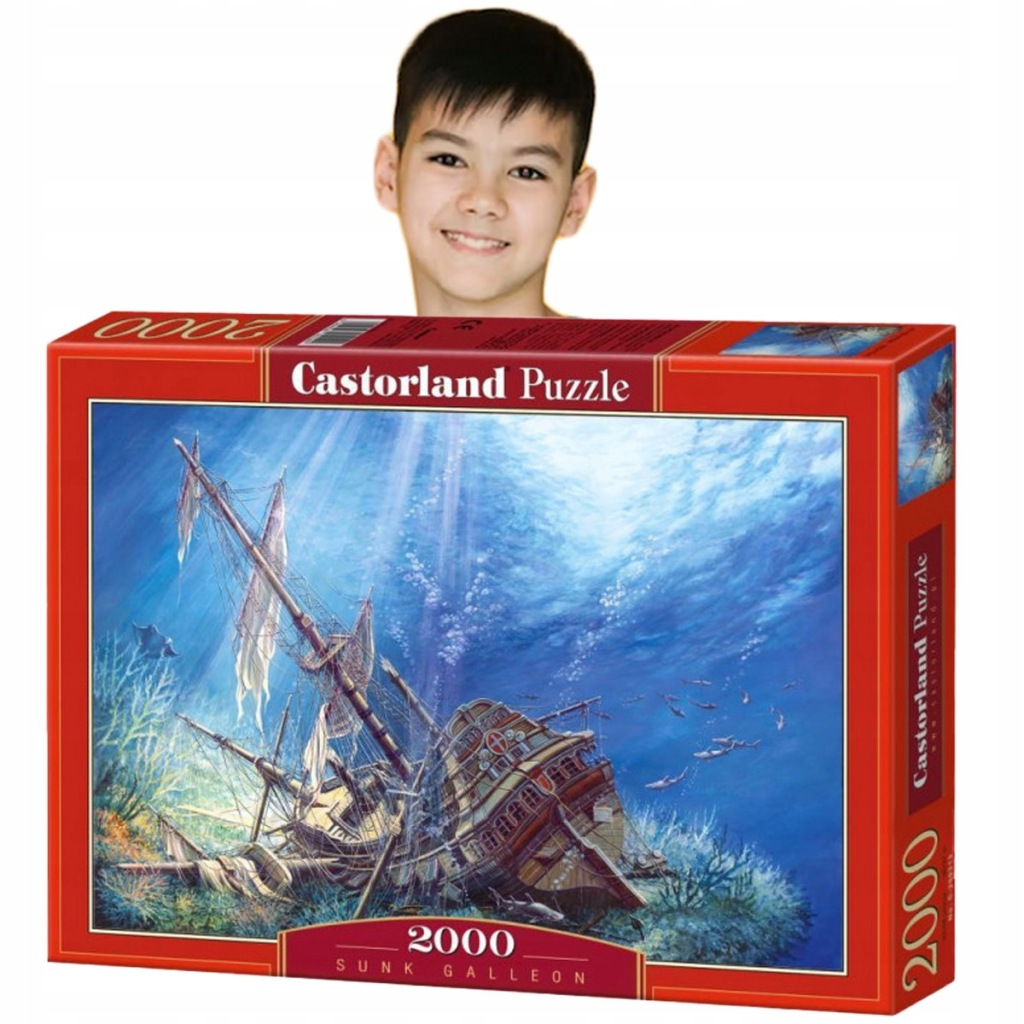 Puzzle 2000 Castorland Potopená Loď Barevné Velké Obrázky kvalita