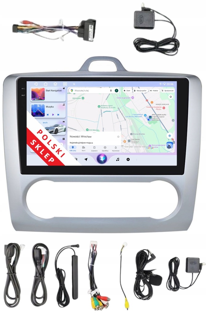 Rádio 2DIN Navigace Android Ford Focus MK2 2 II 6/128 Gb Dsp Carplay Lte