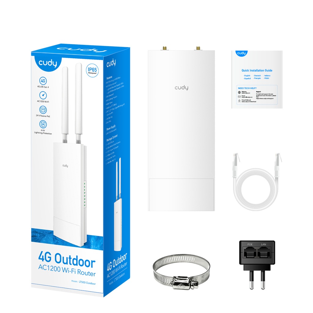 Venkovní Wi-Fi router 4G AC1200, Cudy LT500 Outdoor