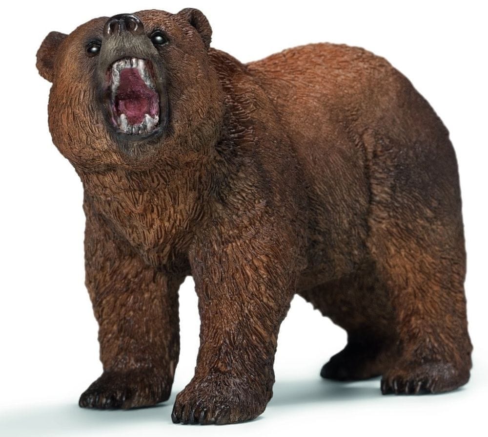 Medvěd Grizzly Figurka medvěda 14685 série Divoká zvířata 3+