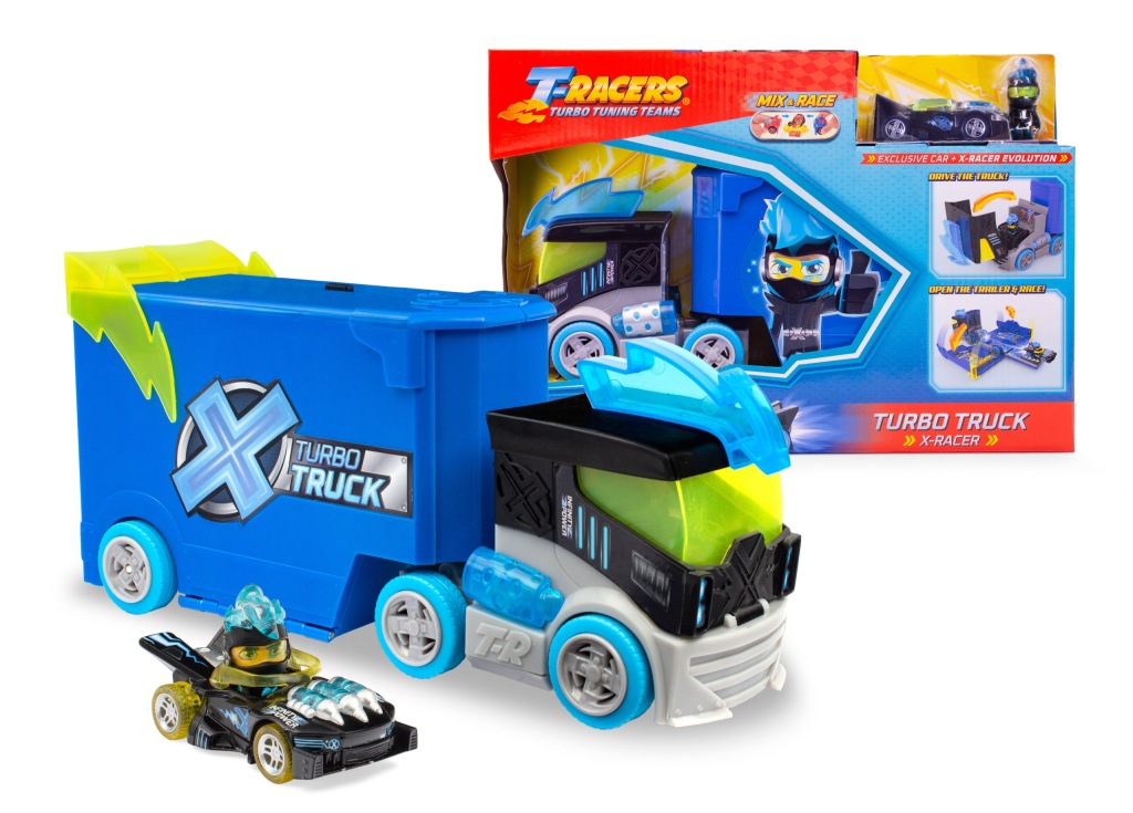 Sada Magicbox T-Racers Turbo Truck X-Racer modrá