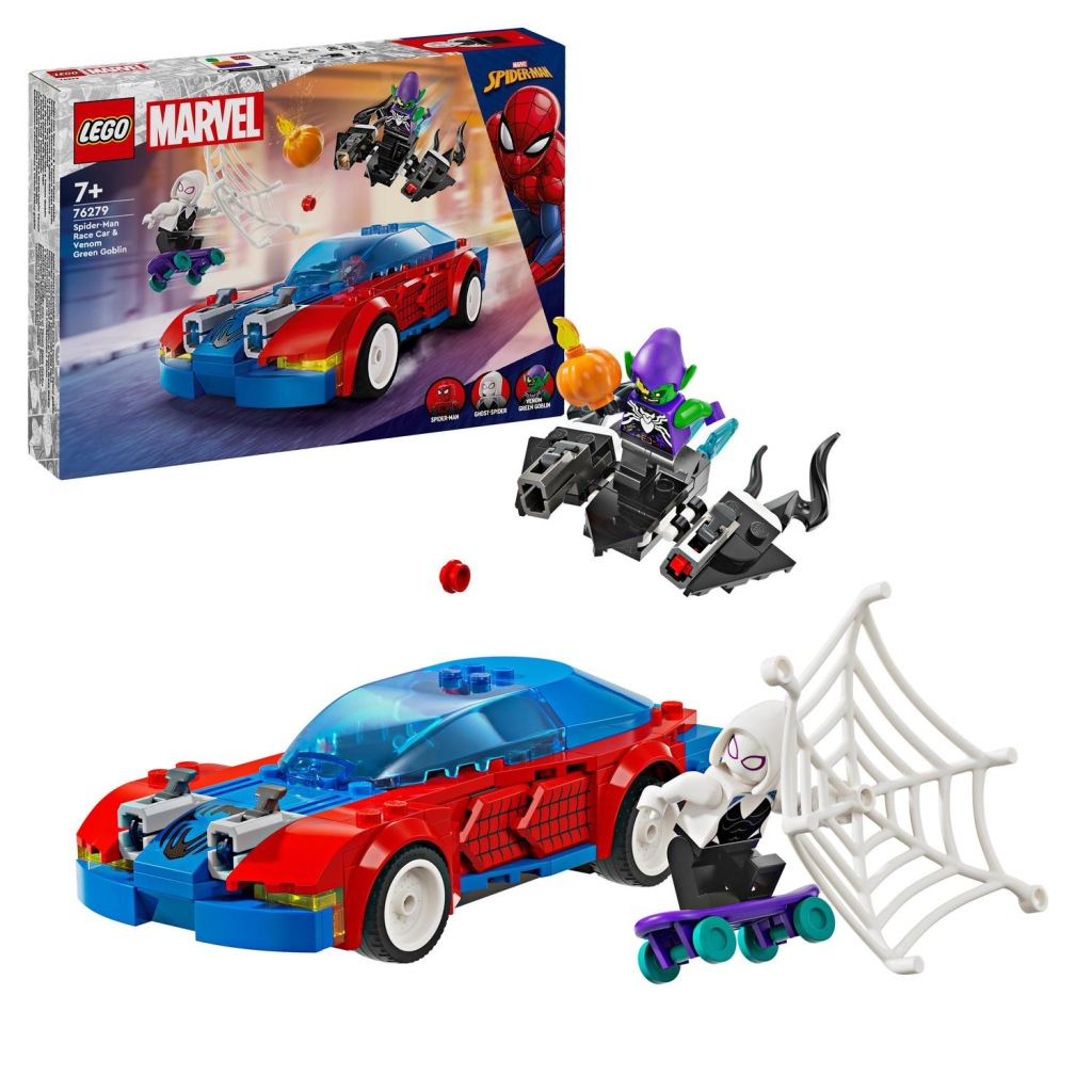 Lego Marvel 76279 Spider-Manovo závodní auto a Venom Zelený goblin