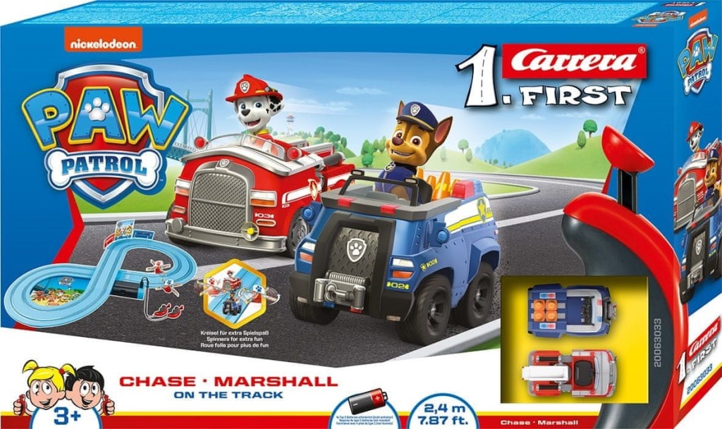 Carrera Autodráha First 63033 Paw Patrol Chase a Marshall On the track
