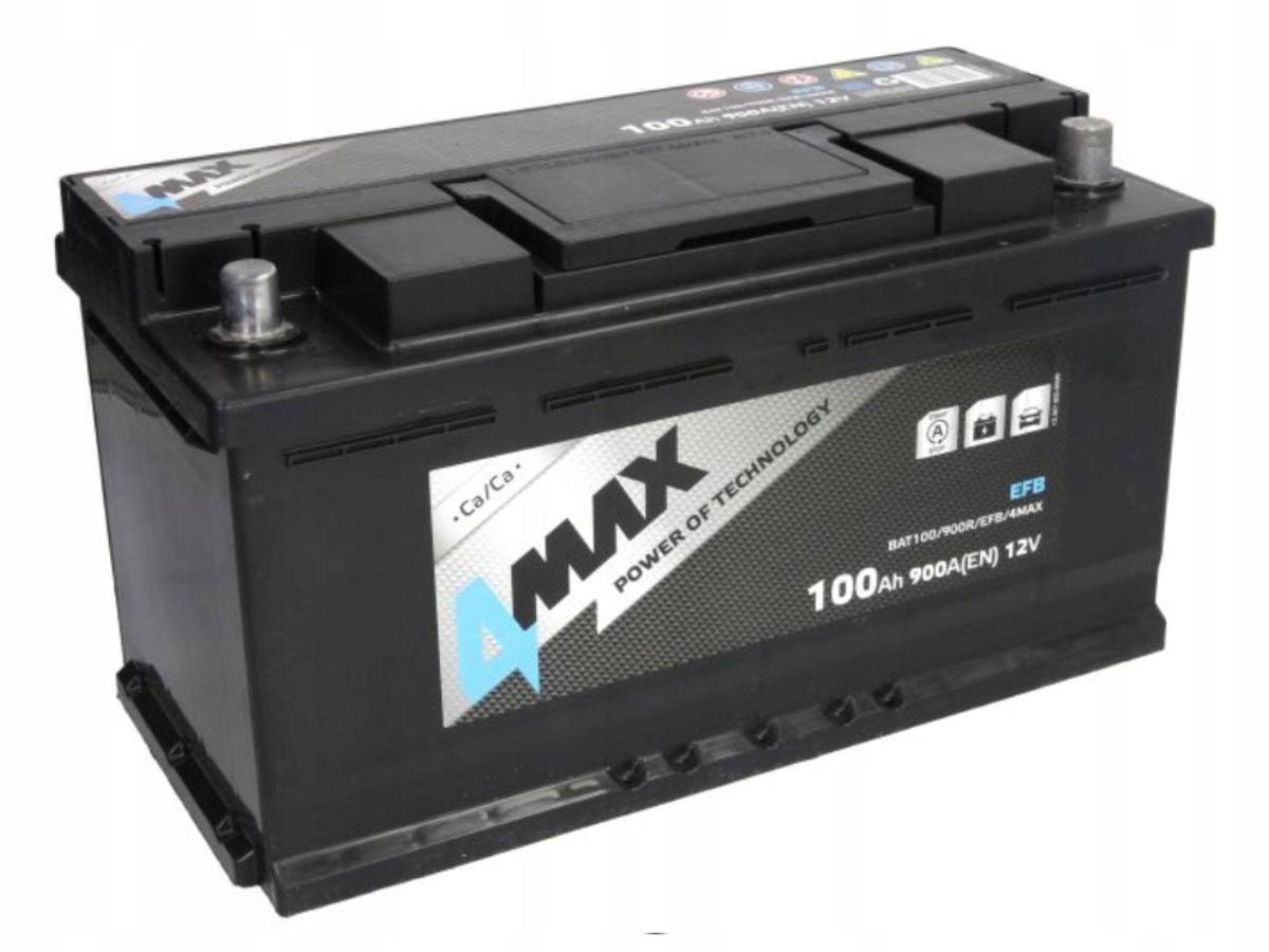 ⋙ Trouver Batterie 4Max Efb P+ 100Ah 900A 12V Start Stop Bat72/760R/Efb/4Max