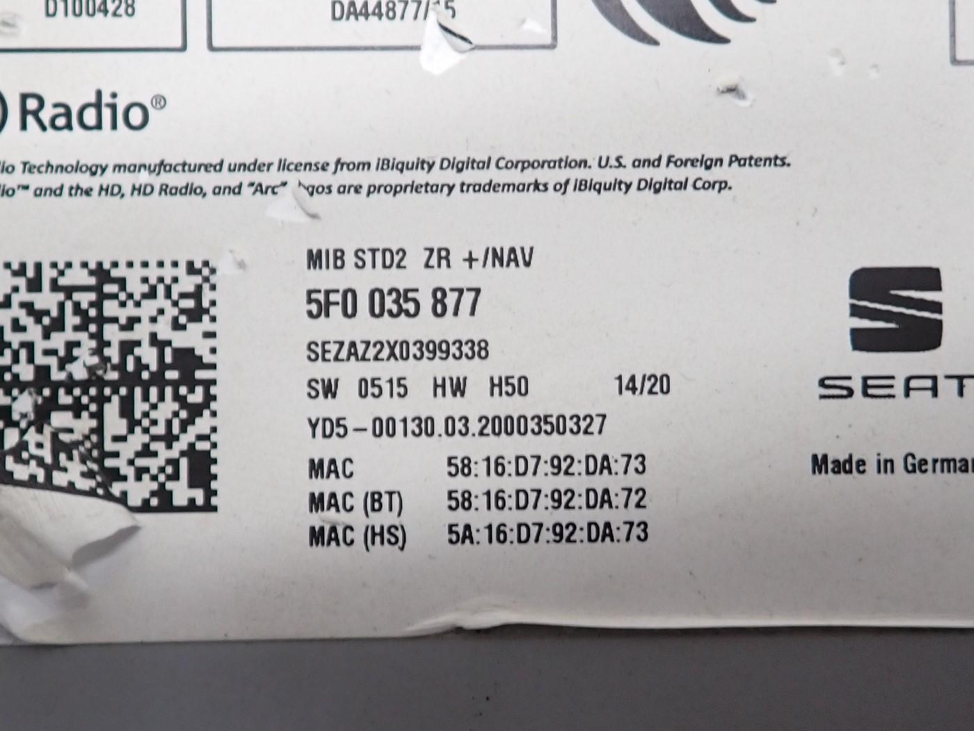 Радио навигация навигация дисплей европа 5f0919606 seat leon iii 5f 20r заказать онлайн