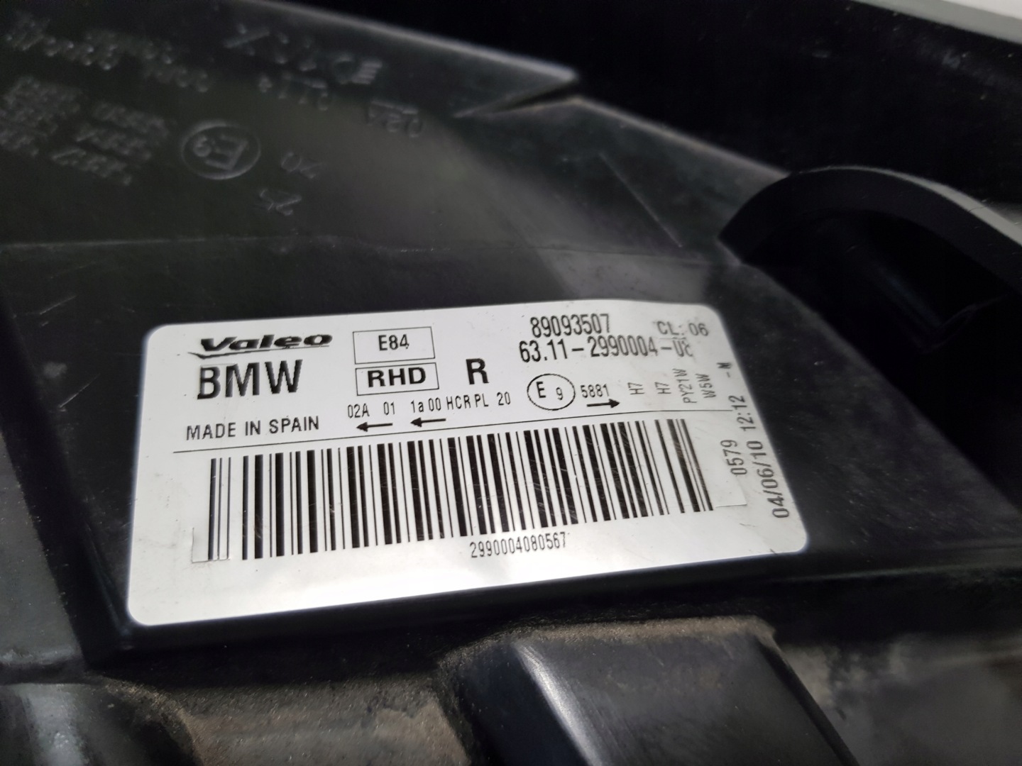Фара  правий передній bmw x1 e84 uk 2990004 з шроту