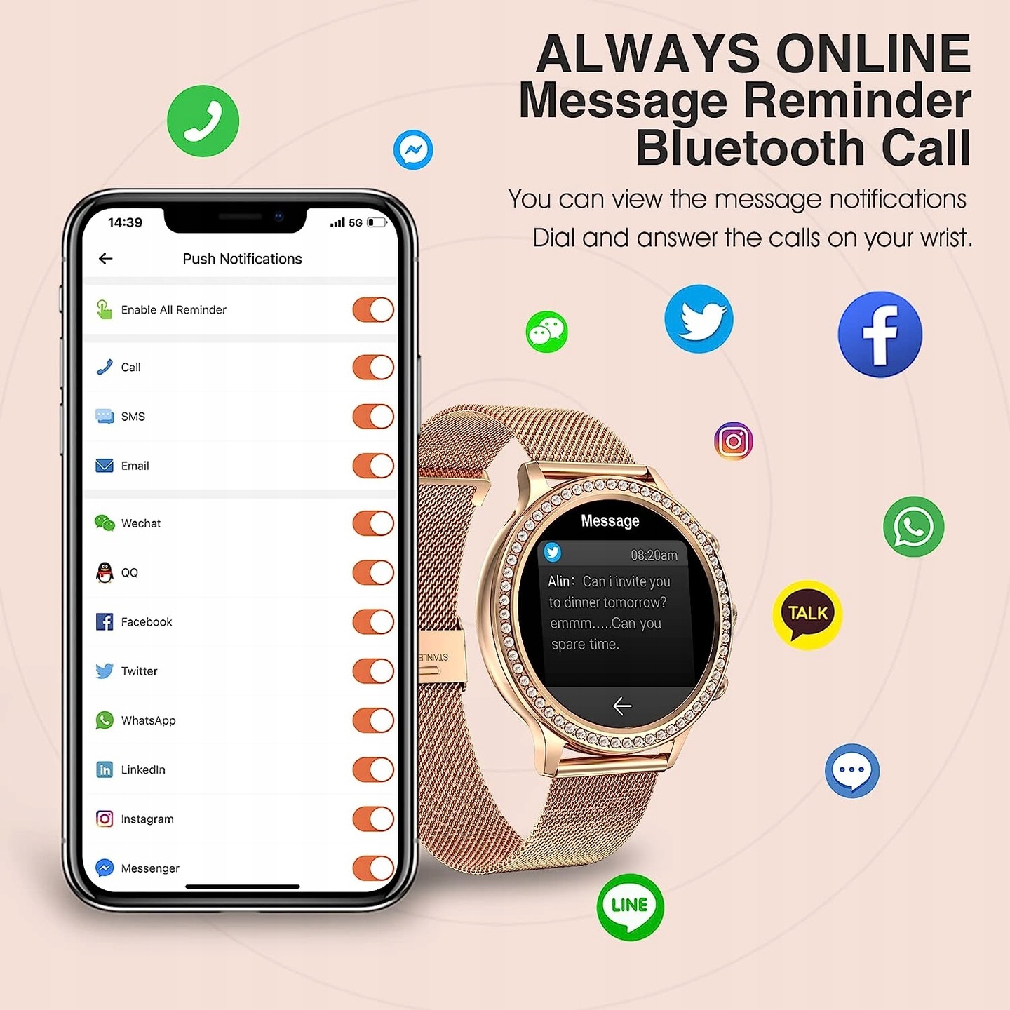 Smart watch for ladies online deals