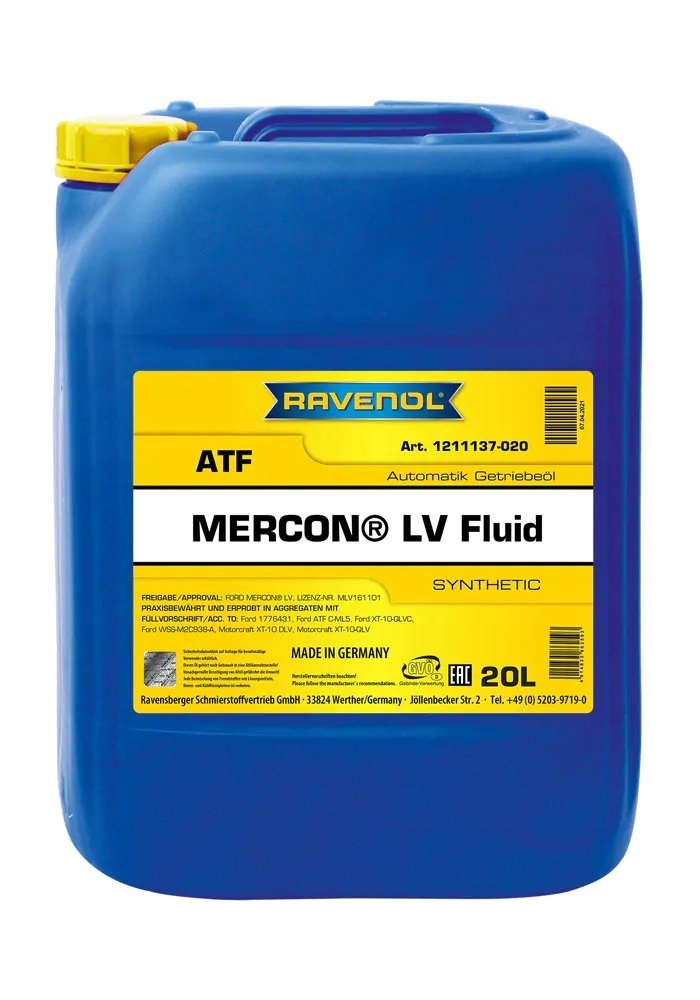 RAVENOL Mecron LV Transmission Fluid - Ford Fluid Type TorqShift