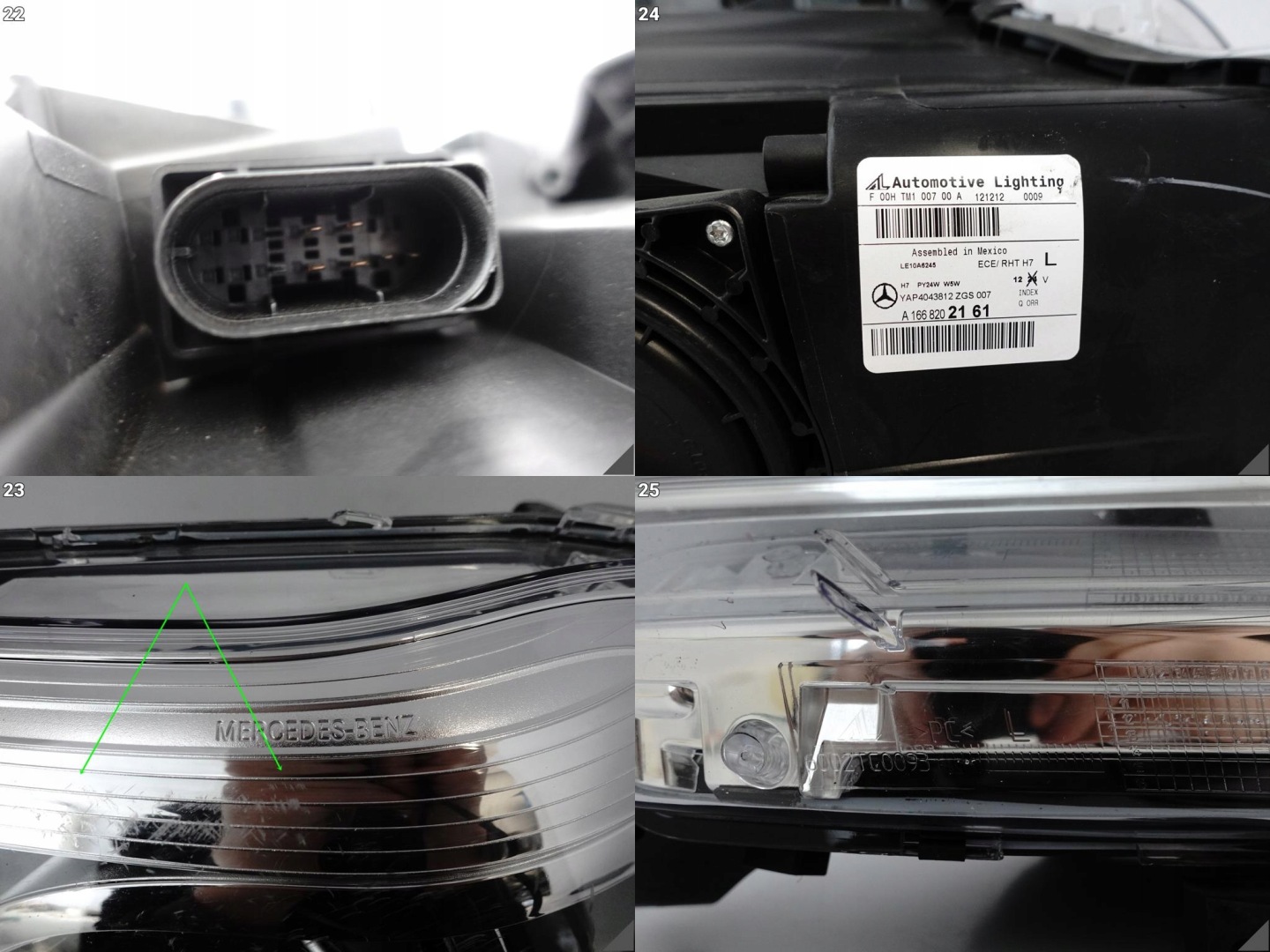 Mercedes gl ii x166 12-15 фара  headlight обычная галоген левая передний eu дешевле