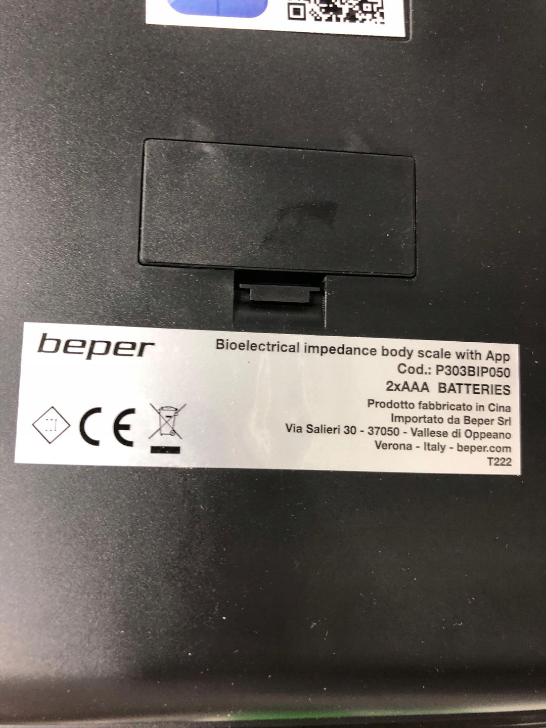 Bioelectrical impedance body scale - Beper