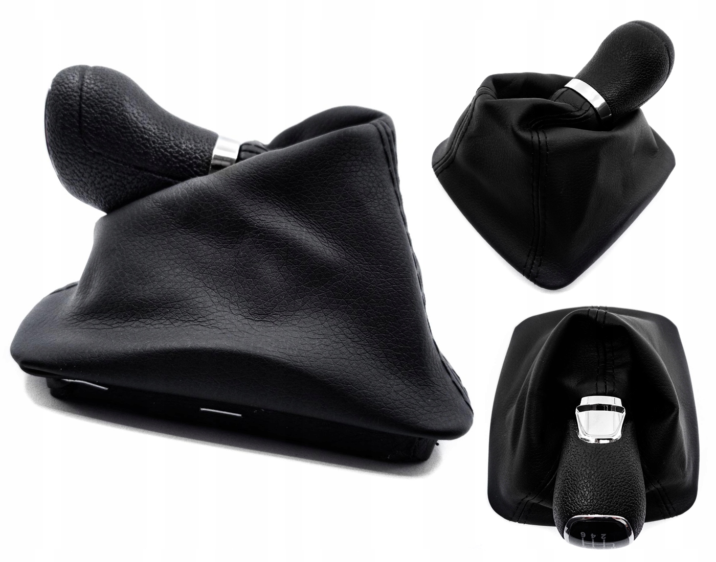 SHIFTER KNOB GEAR STICK LEATHER SKODA OCTAVIA II FACELIFT