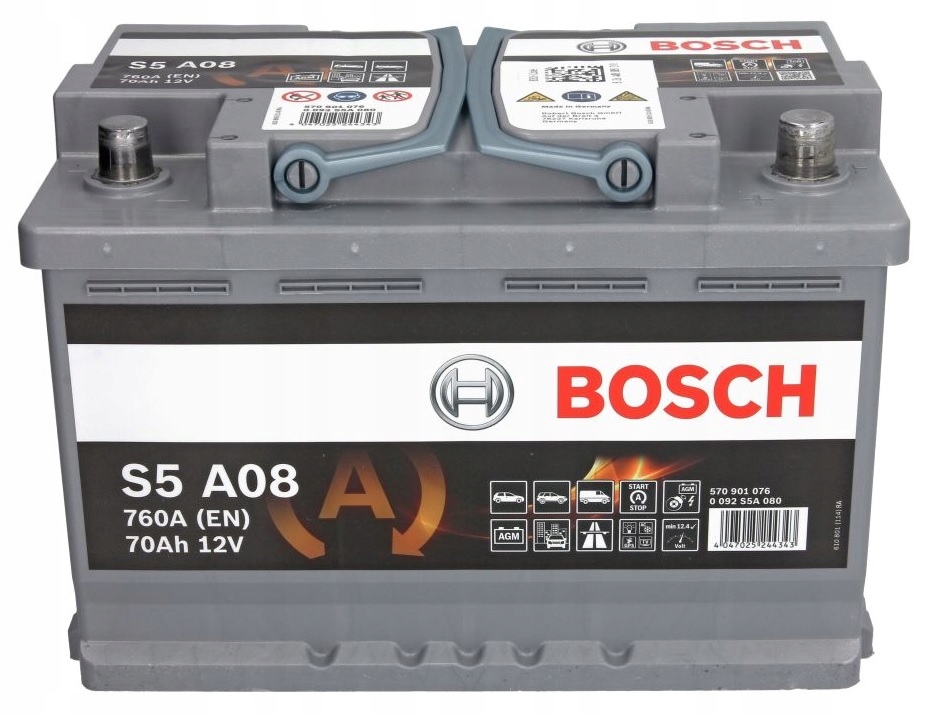 Battery bosch agm 70ah 760a 092 s5a 080 missing depozytu i refunds old