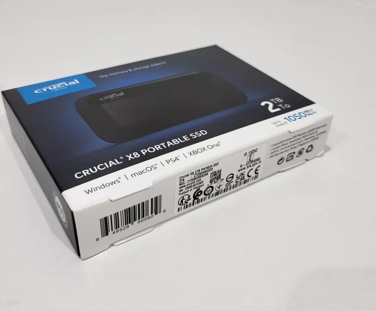 Crucial X8 1TB Portable External SSD 649528900609