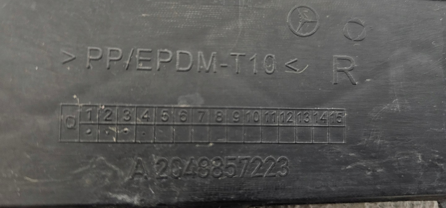 Решетка бампера правый передний mercedes glk x204 w204 рестайл 12-15 с разбора