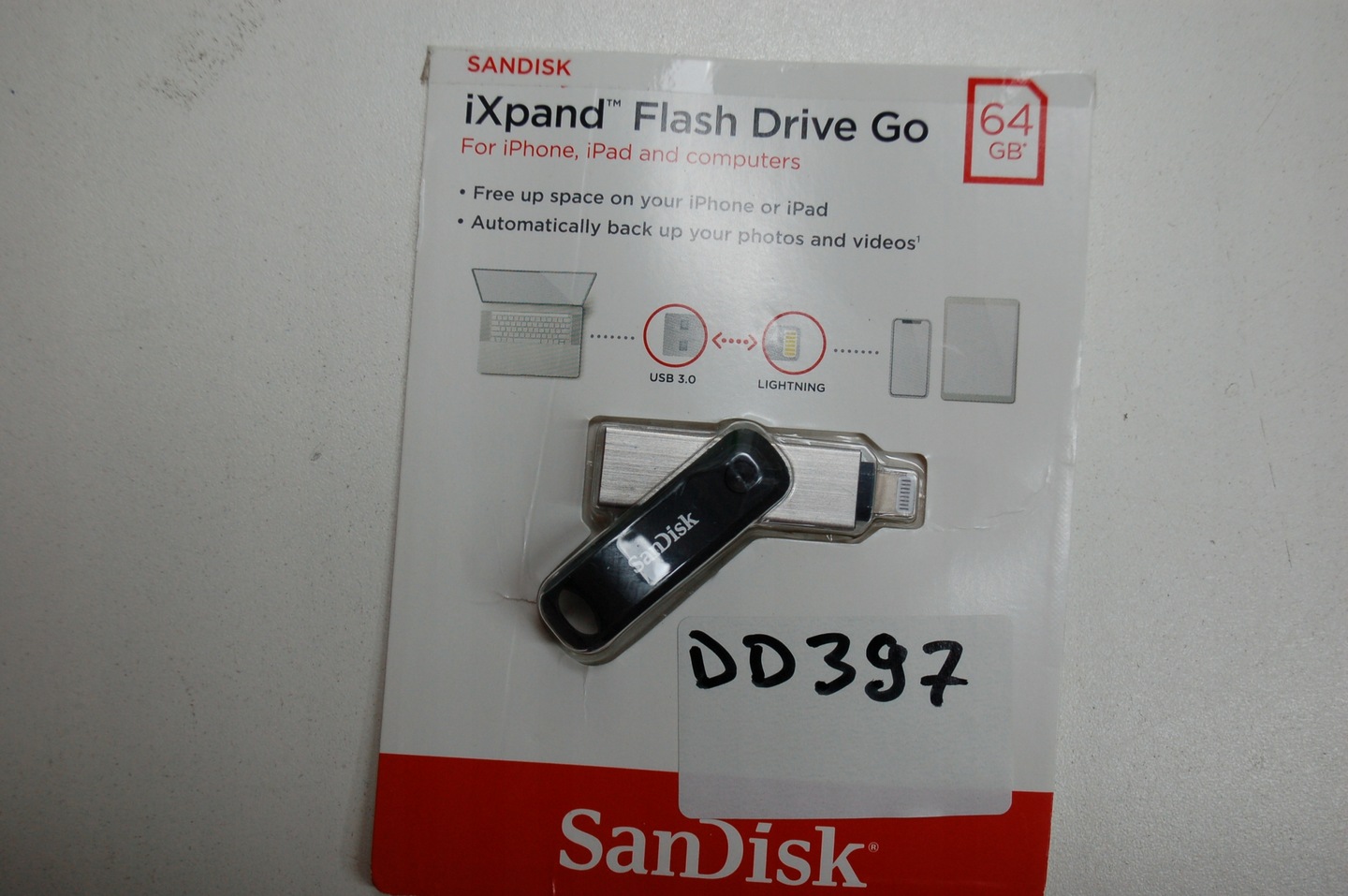 Флешка sandisk 64gb ixpand usb/lightning iphone недорого