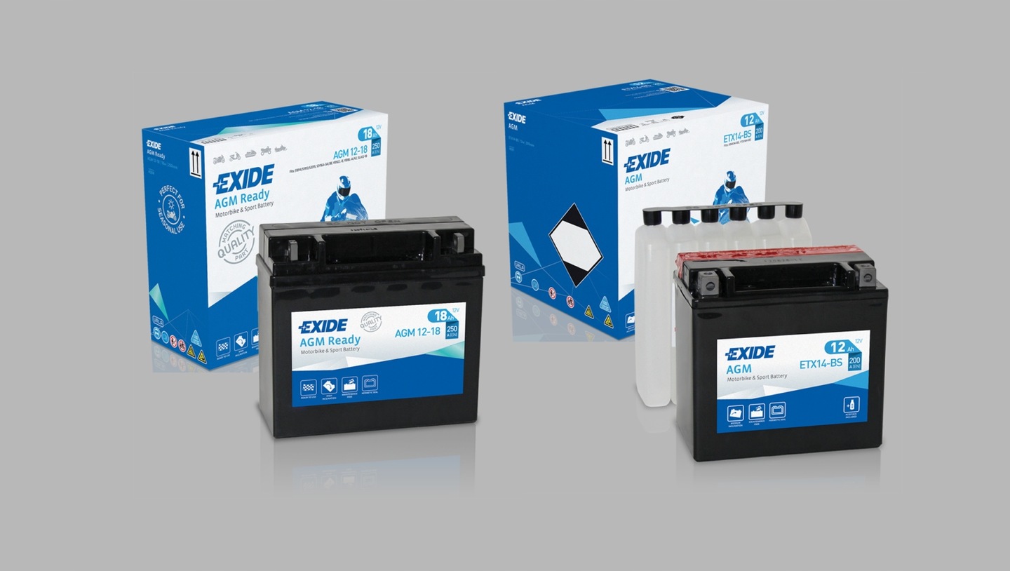 Exide AGM12-12 AGM-Ready Motorcycle Starter Battery 12 V 12 Ah 200