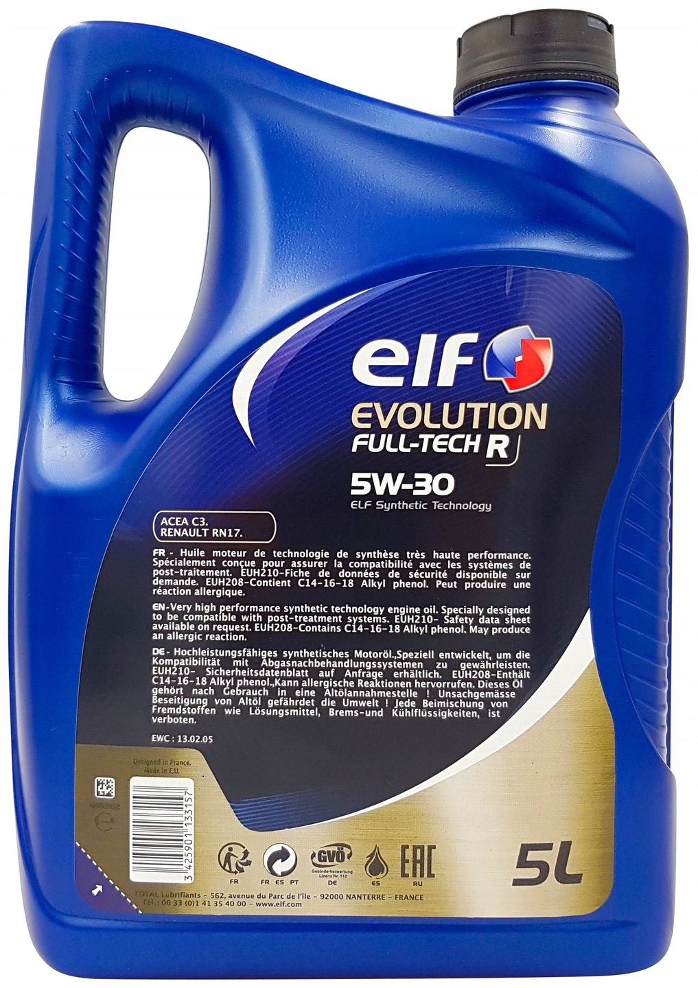 TEPALAS ELF 5W30 5W-30 EVOLUTION FULL-TECH R RN17