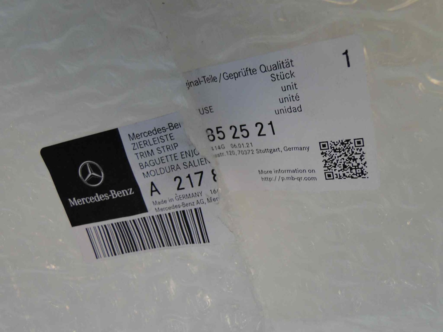 Mercedes-benz s c217 нижняя центральная накладка  бампера заднего a2178852521 с разборки