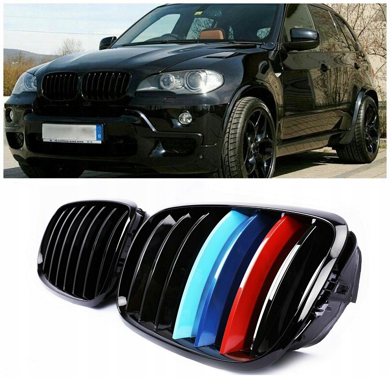 Grille In The Bumper Black Gloss Bmw X5 M E70 09-13R - Easy Online Shopping  ❱ Xdalys