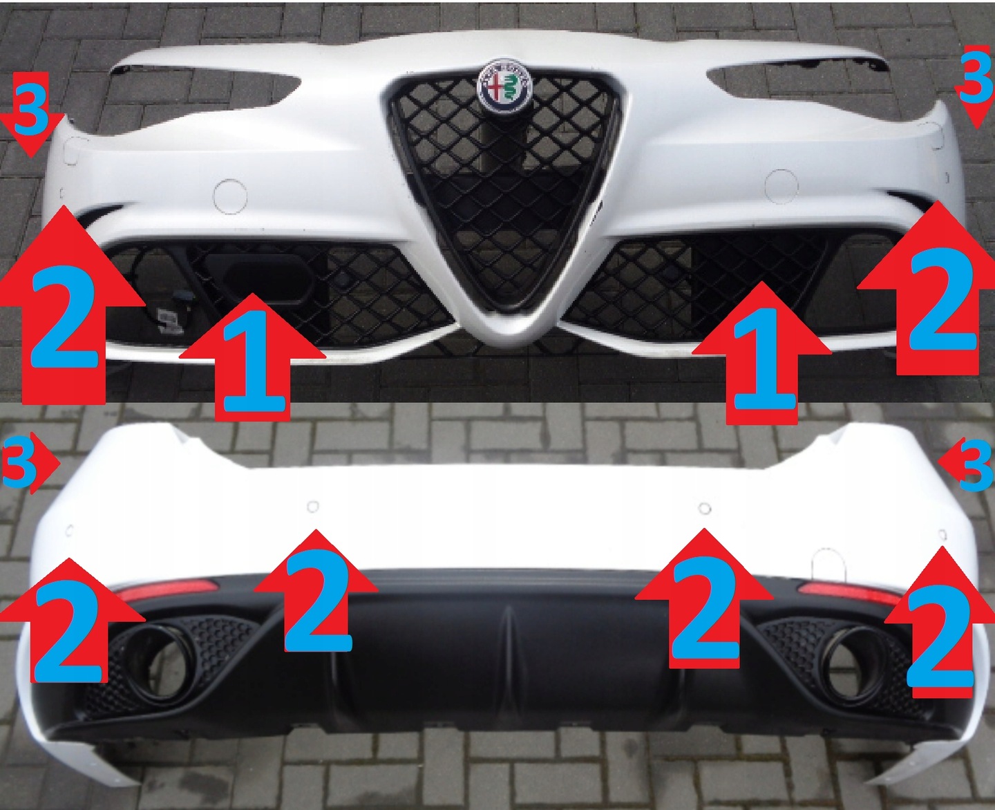 Alfa Romeo Giulia Parksensoren hinten - Moparshop-parts.de