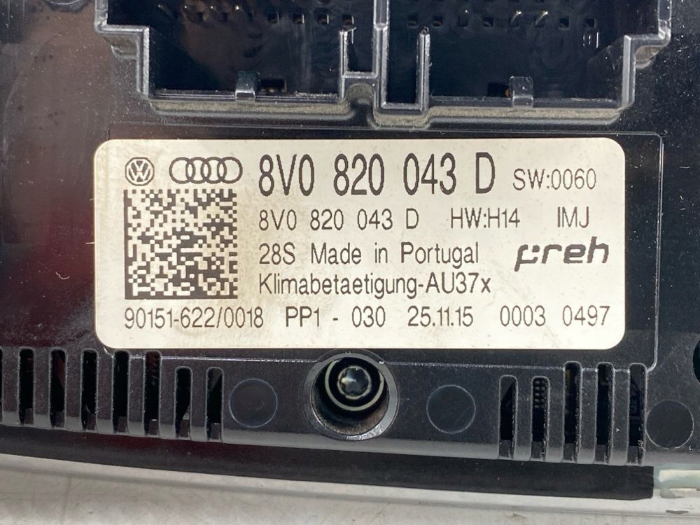 2015 audi a3 s3 8v панель кондиционера 8v0820043d недорого