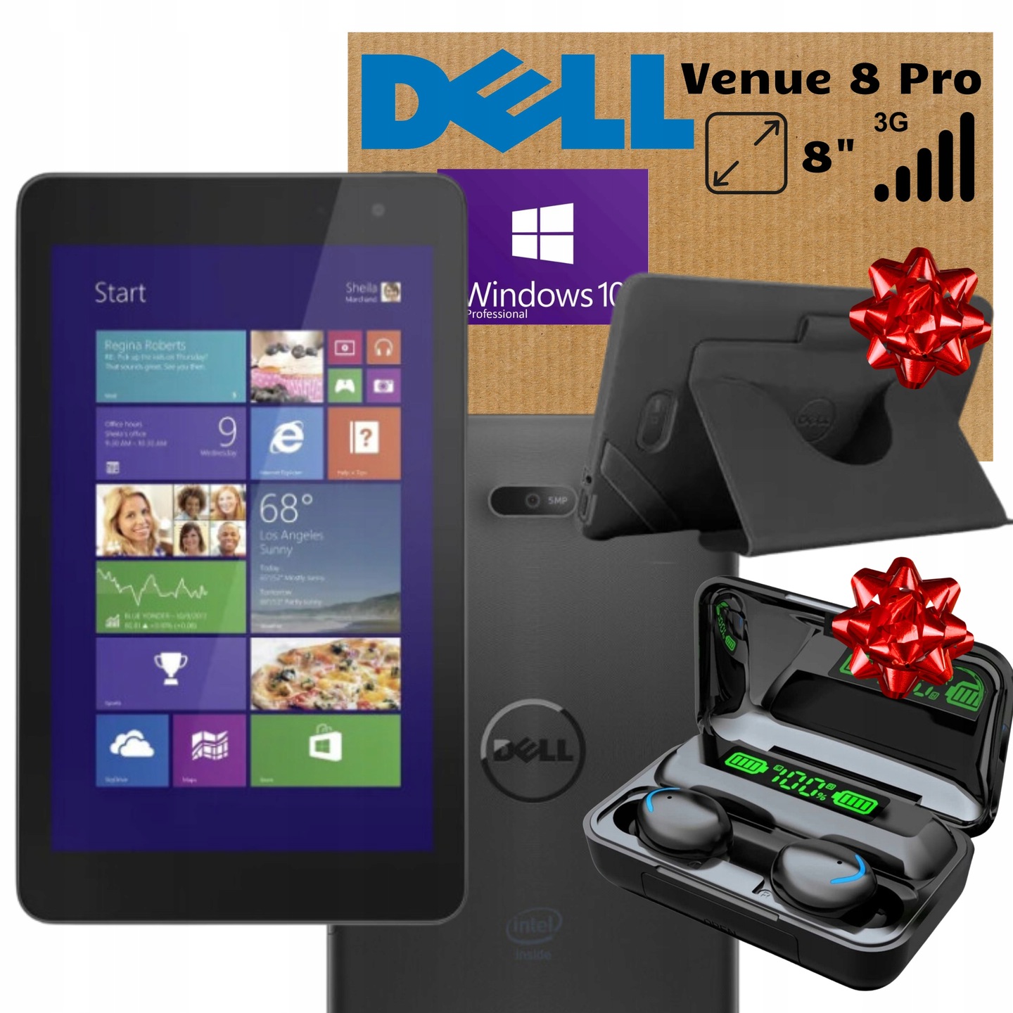 Dell планшет windows x5-z8550/4gb/64gb/sim, гарантия