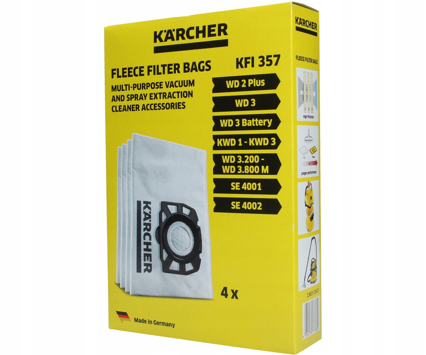 Мешки синтетичне kfi 357 для пылесоса керхер недорого ➤➤➤ Интернет магазин  DARSTAR