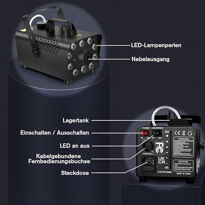 Генератором диму 800w 13 цветных диод led с пультом littleboyny