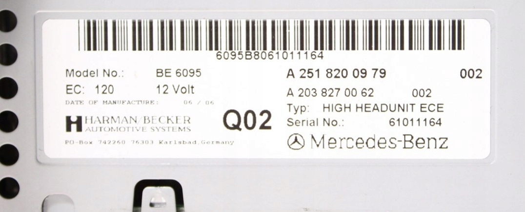 приобрести Радио cd навигация командование mercedes w251 06r a2518200979