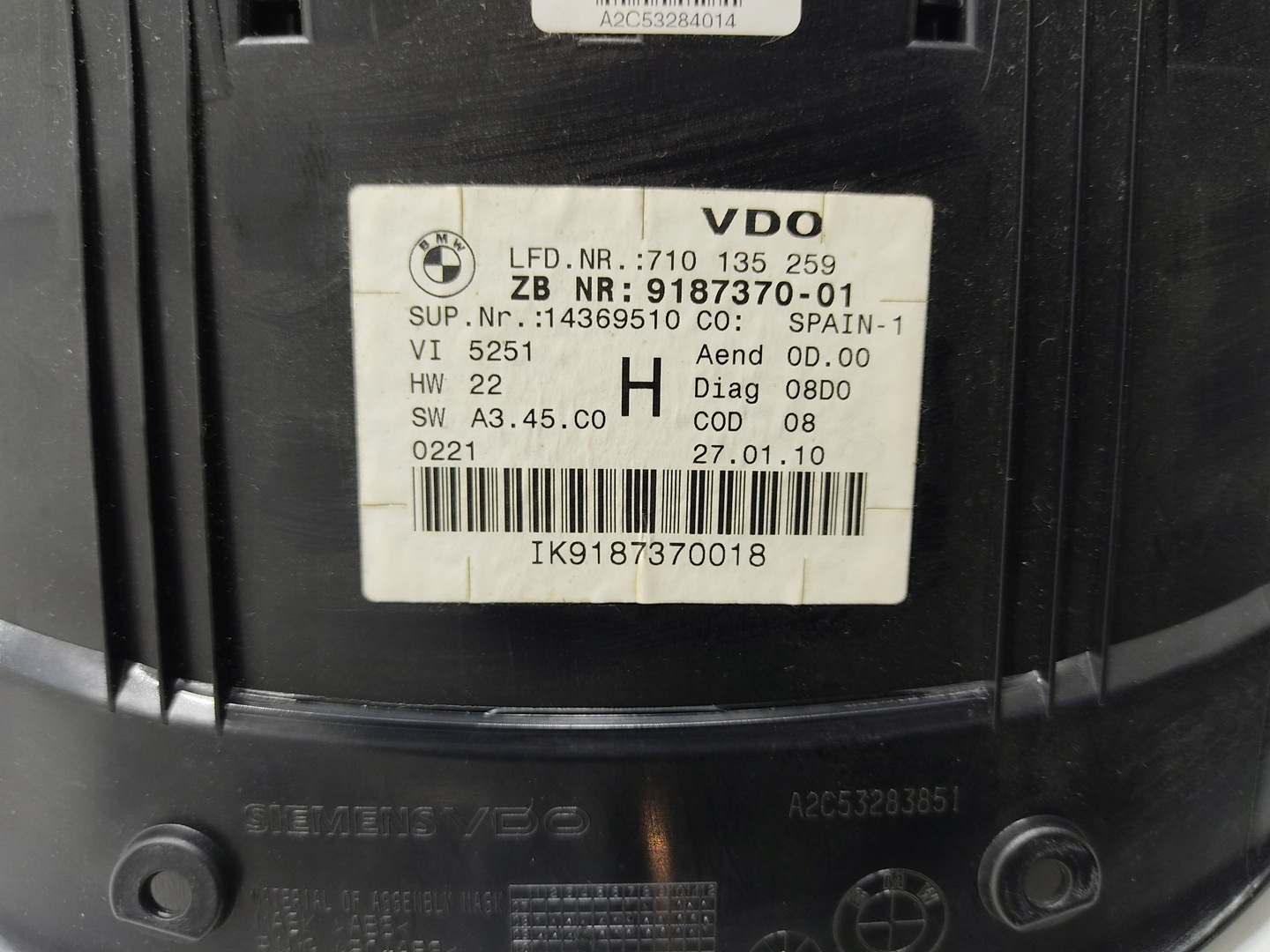 Speedometer bmw 3 e93 3.0 d diesel 9187370 918737001 20072012 europe