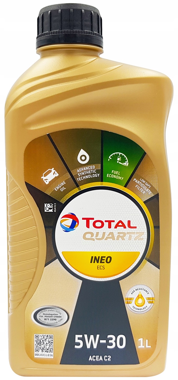 ELF TOTAL QUARTZ INEO 504/507 SYNTHETIC TECHNOLOGY MOTOR OIL 5W30