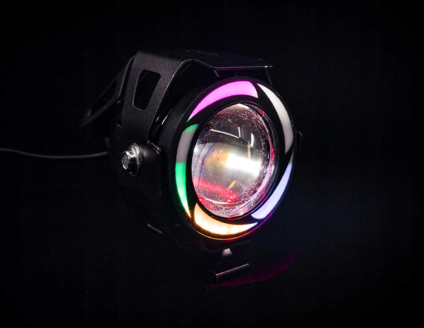 2X LED HALOGENAI MOTOCIKLO LEMPOS ( ZIBINTAI ) REFLEKTORIAI